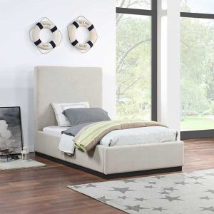 Alfonso Single Bed Beige 90x200cm