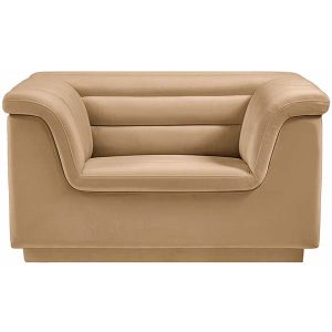 One Seater Sofa Camel Velvet Cascada