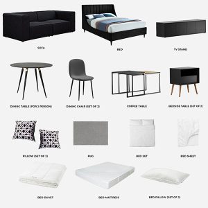 Studio Apartment Furniture Package-Soprano | 19 Items